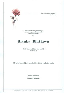 Blanka Blažková *1950 z Třebíče
