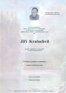 Jiří Kratochvíl *1936 z Třebíče