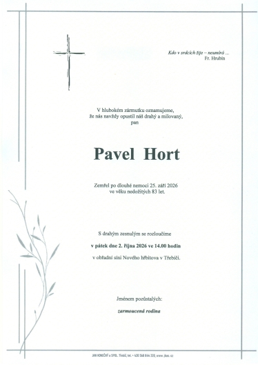 Pavel Hort *1943 ze Smrku