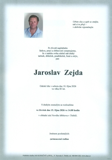 Jaroslav Zejda *1943 z Třebíče
