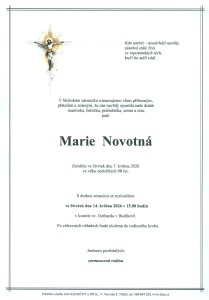 Marie Novotná *1928 z Budišova