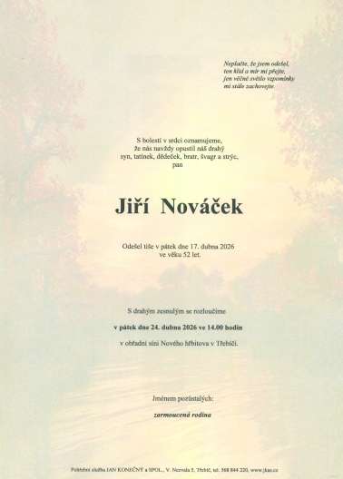 Jiří Nováček *1973 ze Smrku