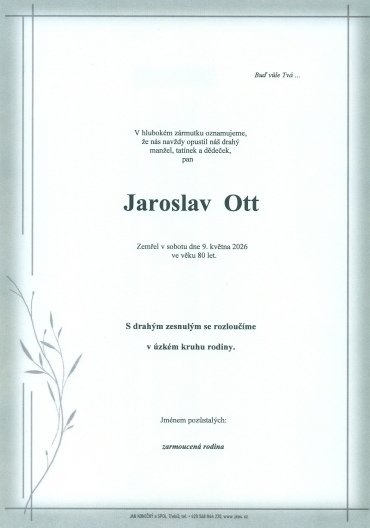 Jaroslav Ott *1946 z Třebíče