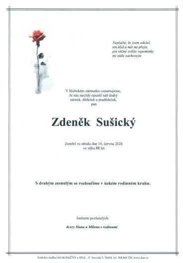 Zdeněk Sušický *1938 z Třebíče