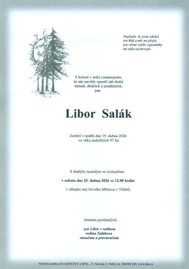 Libor Salák *1929 z Třebíče