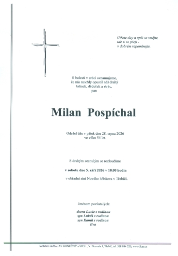 Milan Pospíchal *1972 z Třebíče